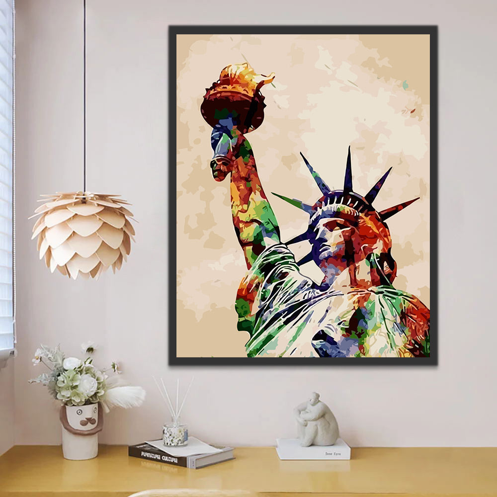 Colourful Statue of Liberty Paint by Numbers