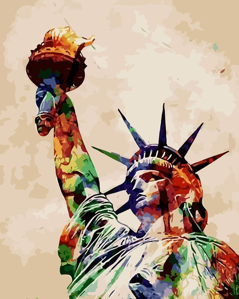 Colourful Statue of Liberty Paint by Numbers