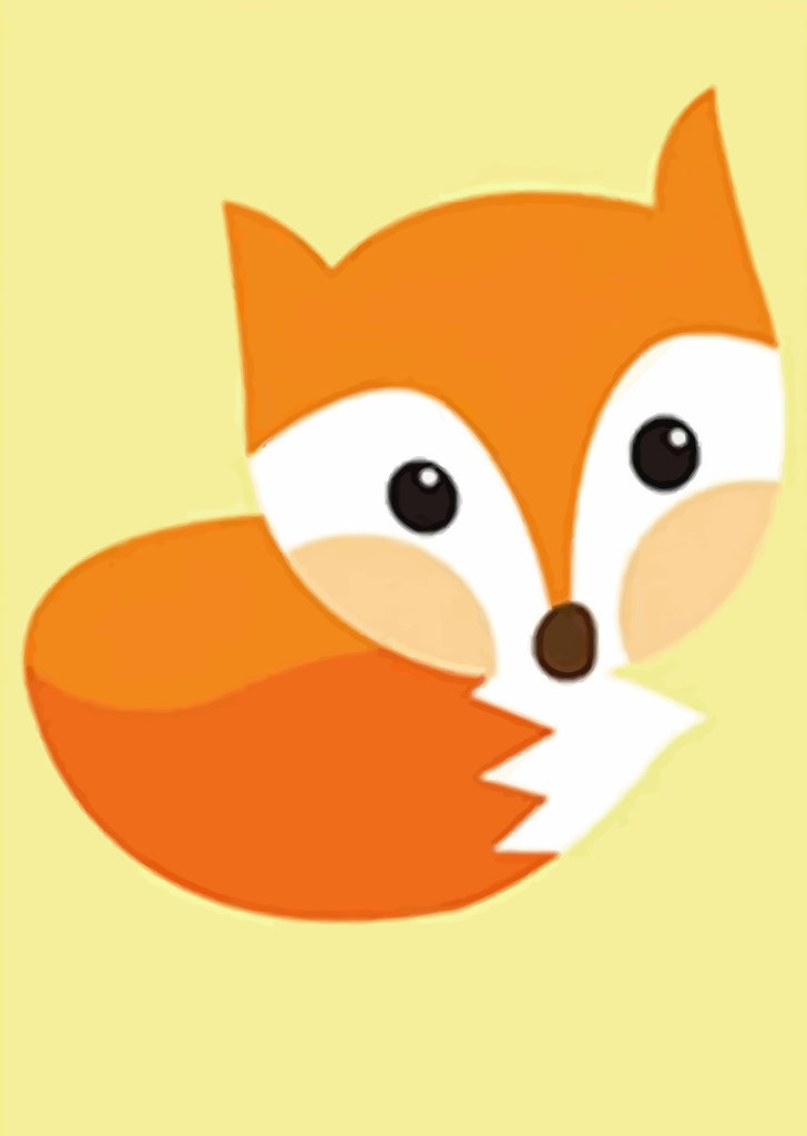 Cute Cartoon Fox Paint by Numbers for Kids