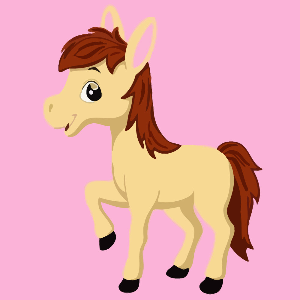 Cute Cartoon Pony Paint by Numbers for Kids