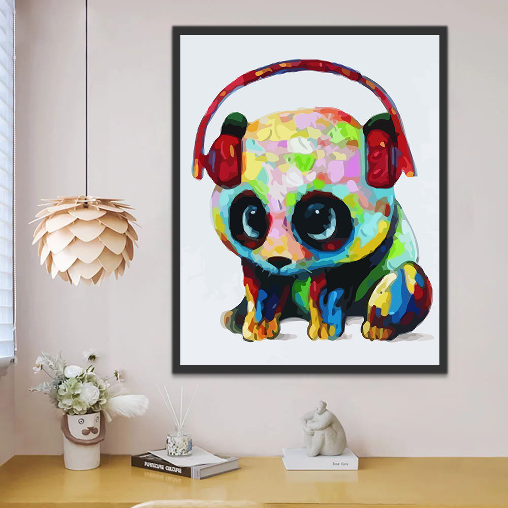 Cute Colorful Panda Paint by Numbers