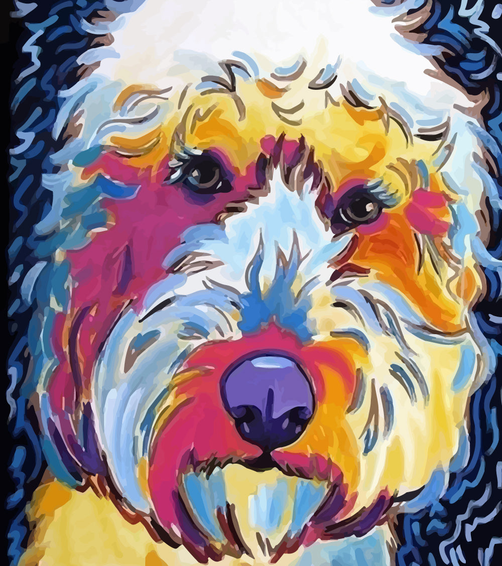 DIY Animal Dog Paint By Numbers Kit For Adults Beginners,Kiss Dog Watercolor Paint By Number Kits On Canvas For Adults Without Frame,Boy Digital Oil Painting Kits For Home Wall Decor 16X16 - View #10