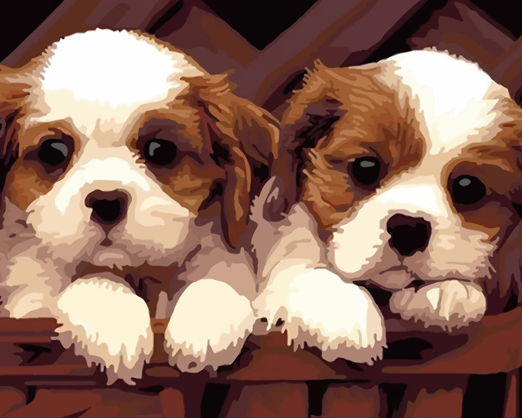 Cute Dogs Paint by Numbers