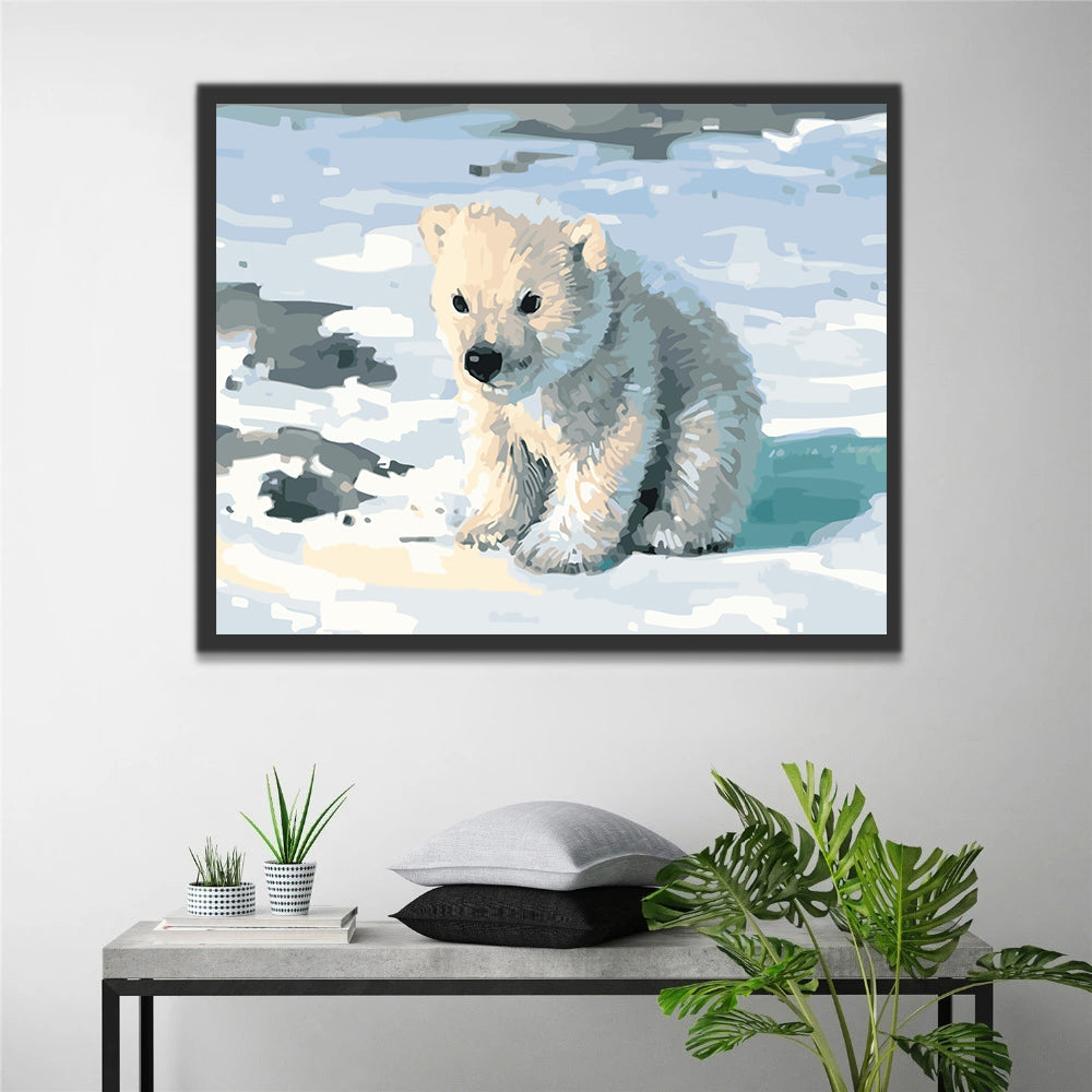 Cute Little Bear Paint by Numbers