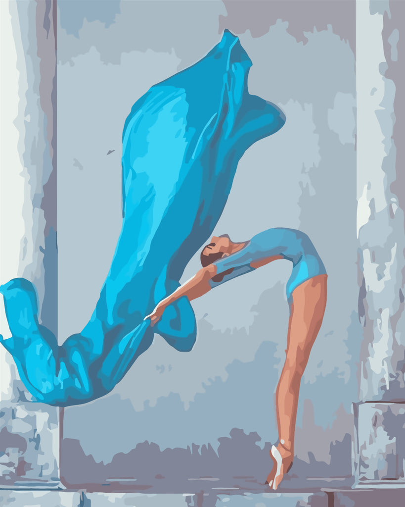 Dancer in Blue Paint by Numbers