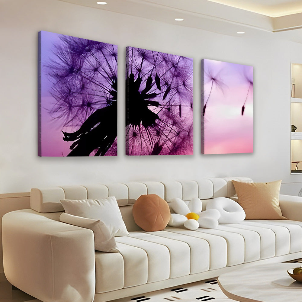 Dandelion and Purple Sky 3 Pack Paint By Numbers