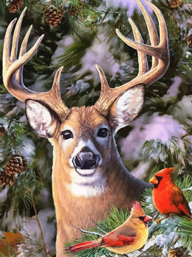 Deer and Birds Paint by Numbers