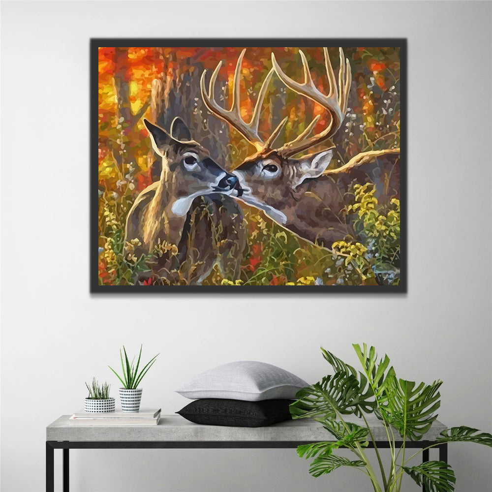 Deer Couple Paint by Numbers