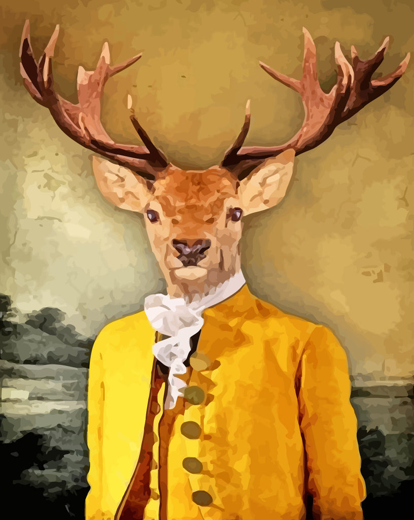 Deer Gentleman Paint by Numbers