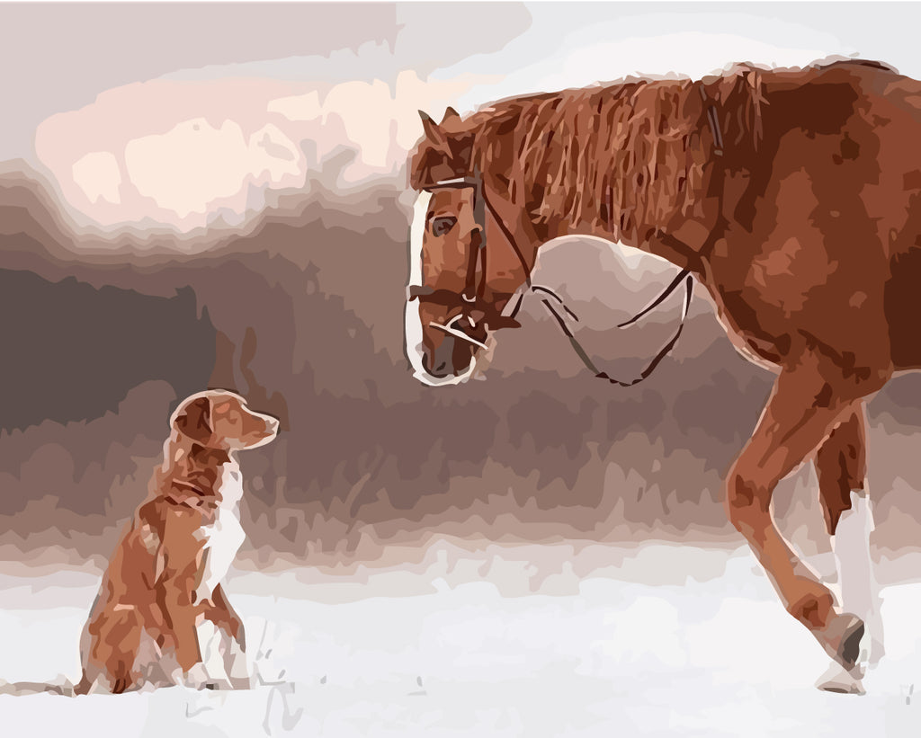 Dog and Horse Paint by Numbers