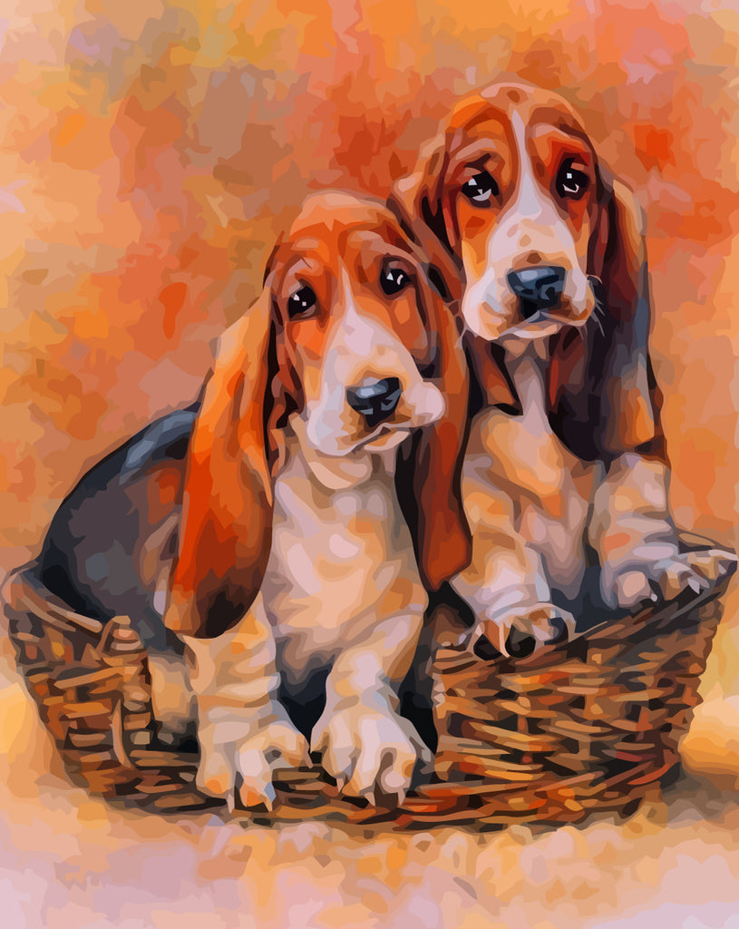 Dog Couple Paint by Numbers