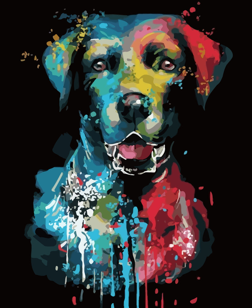 Dog Graffiti Paint by Numbers