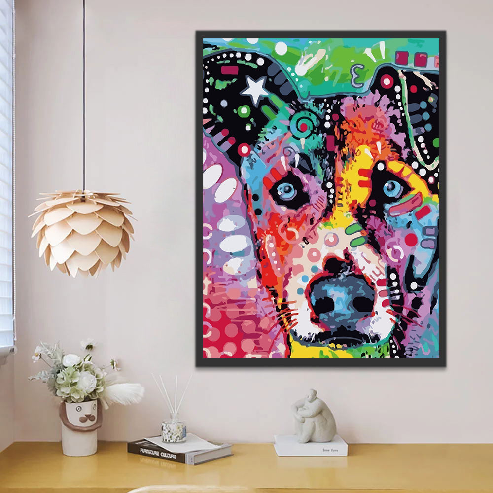 Dog Pop Art Paint by Numbers