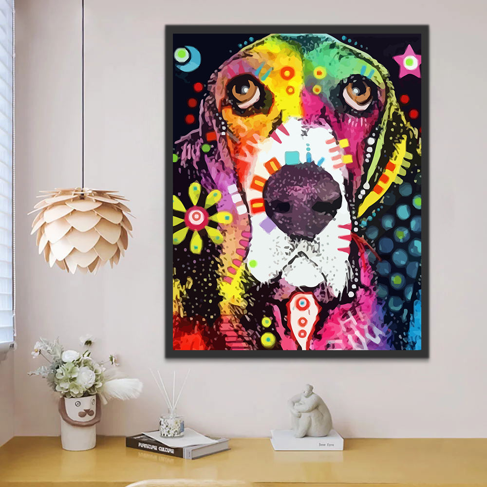 Dog Pop Art Paint by Numbers