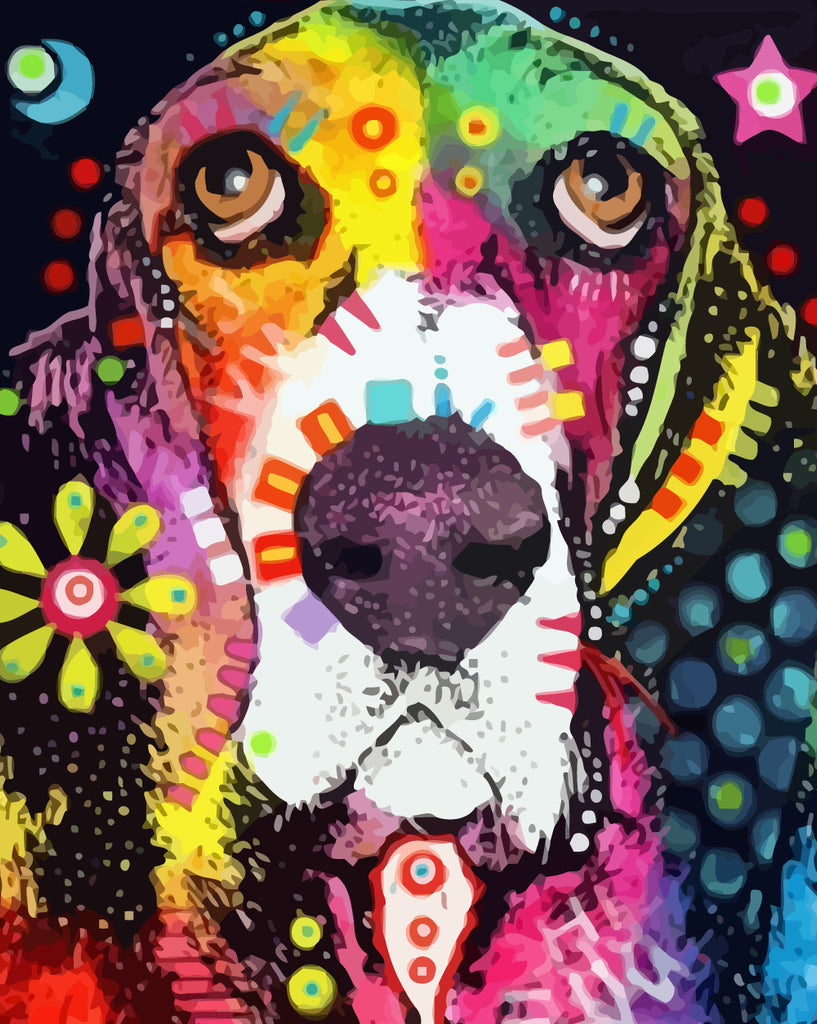 Dog Pop Art Paint by Numbers