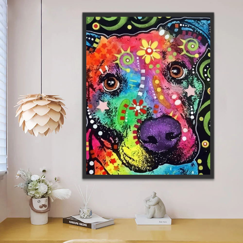 Dog Pop Art Paint by Numbers