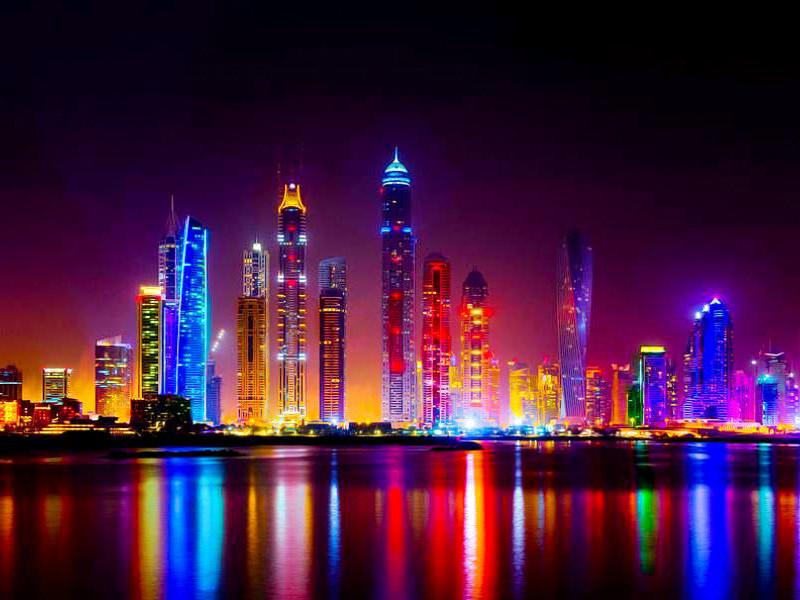 Dubai at Night Paint by Numbers