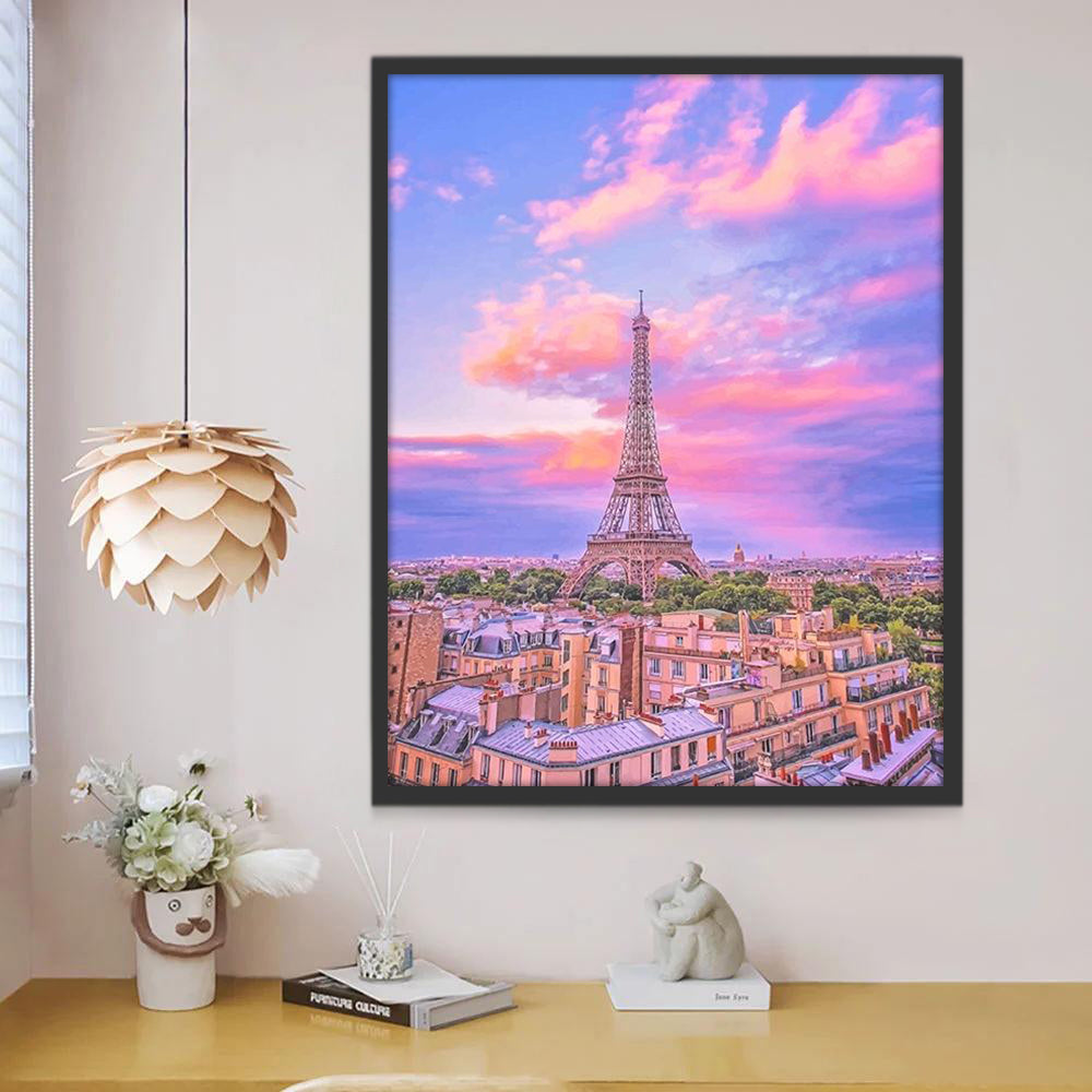 Eiffel Tower at Sunset Paint by Numbers