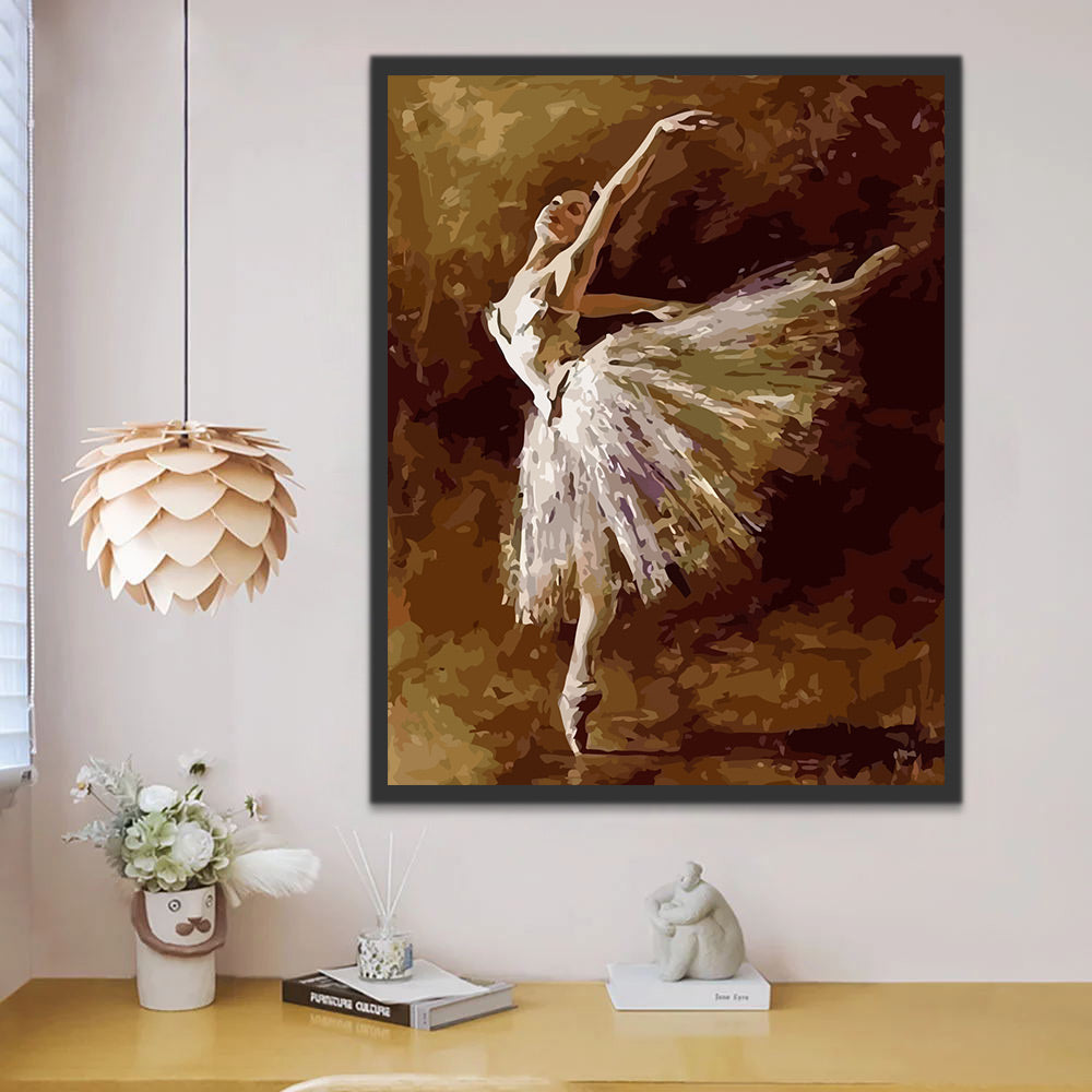 Elegant Ballet Dancer Paint by Numbers