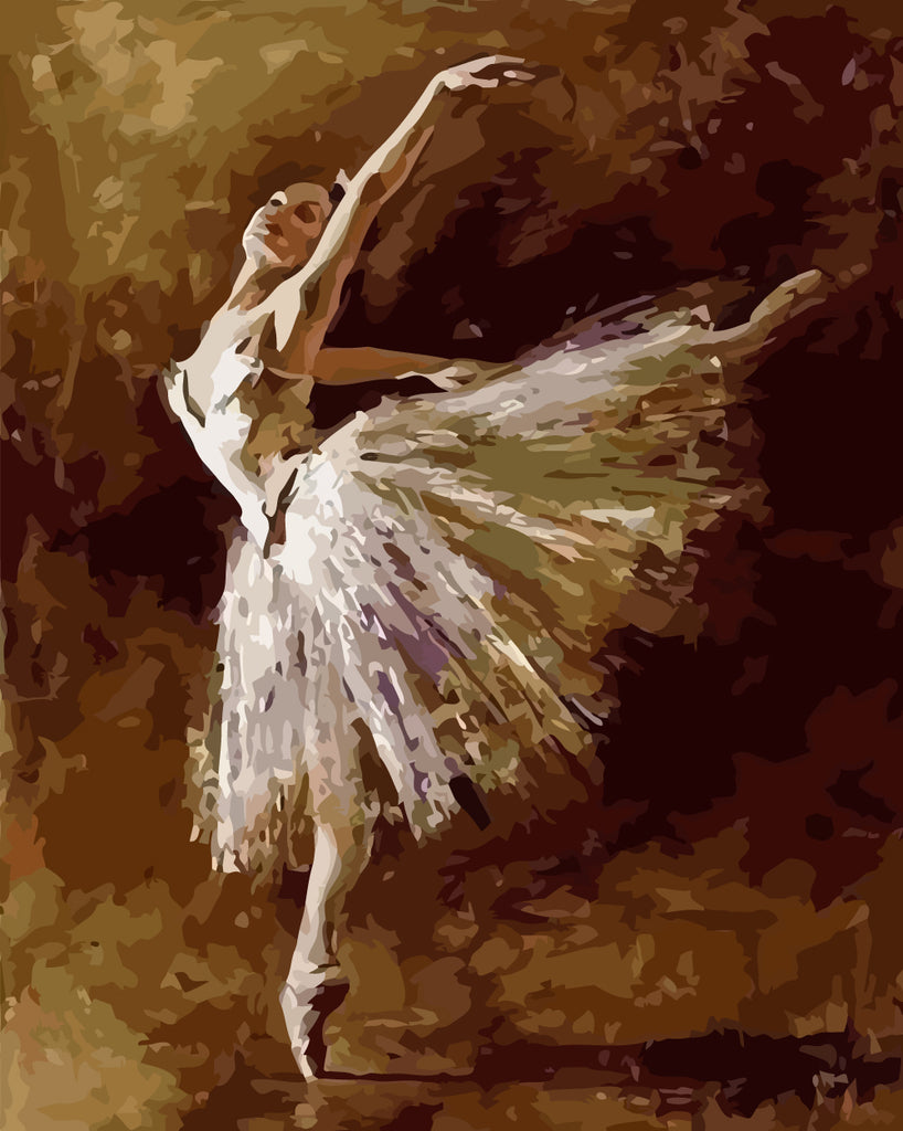 Elegant Ballet Dancer Paint by Numbers