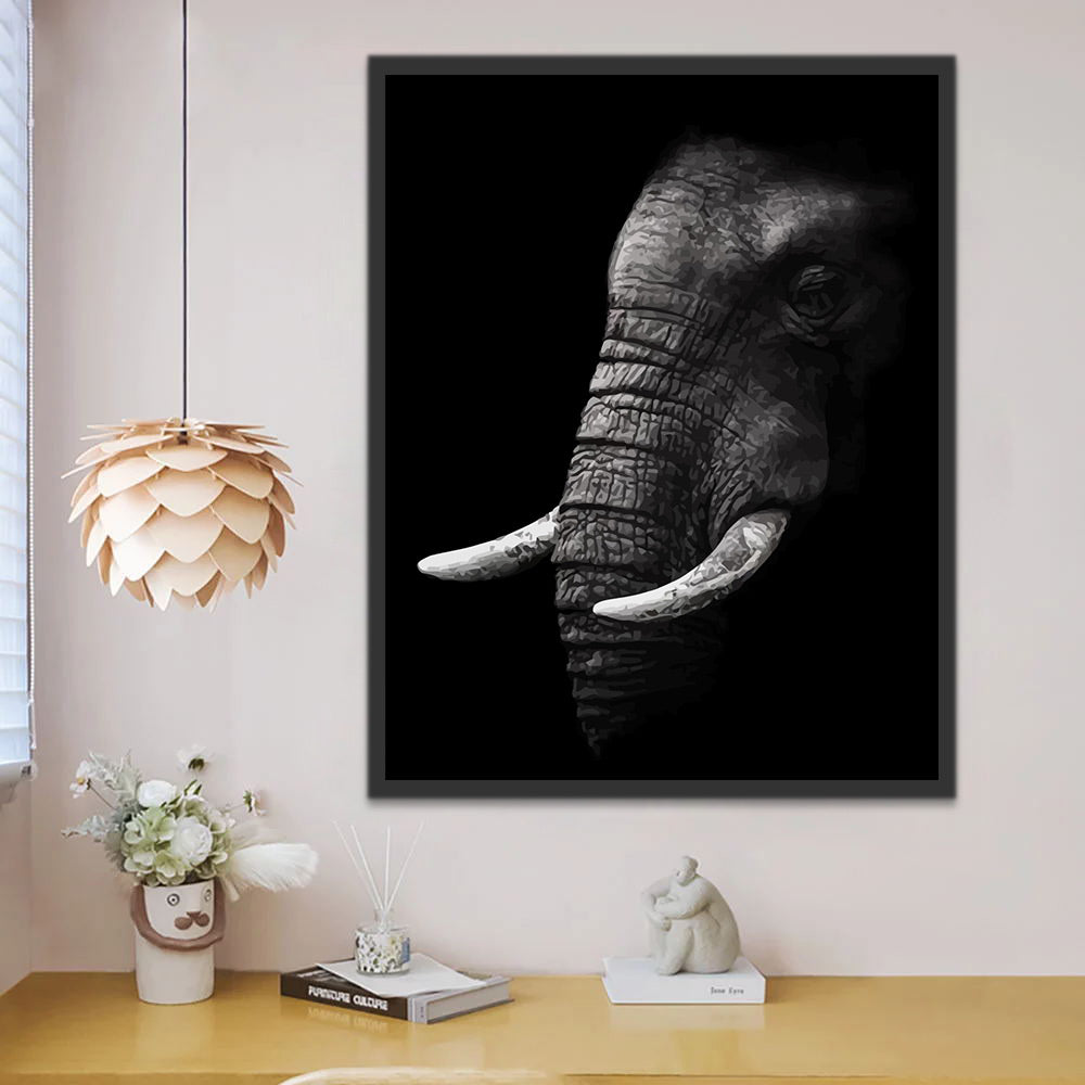 Elephant in the Dark Paint by Numbers