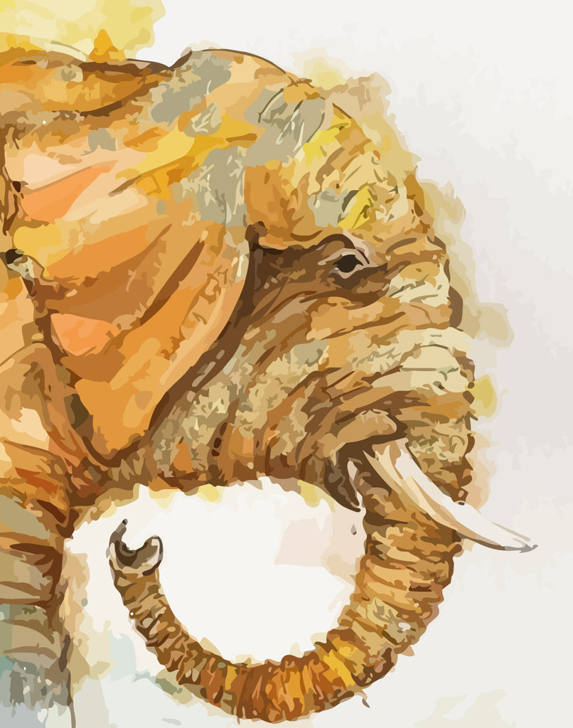 Elephant Paint by Numbers