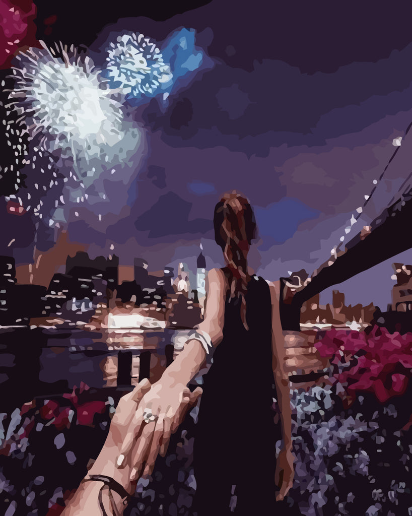 Fireworks and Couple Paint by Numbers