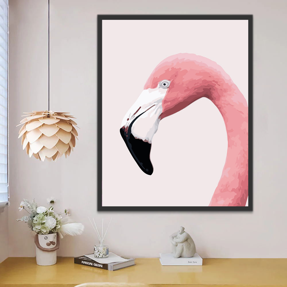 Flamingo Head Paint by Numbers