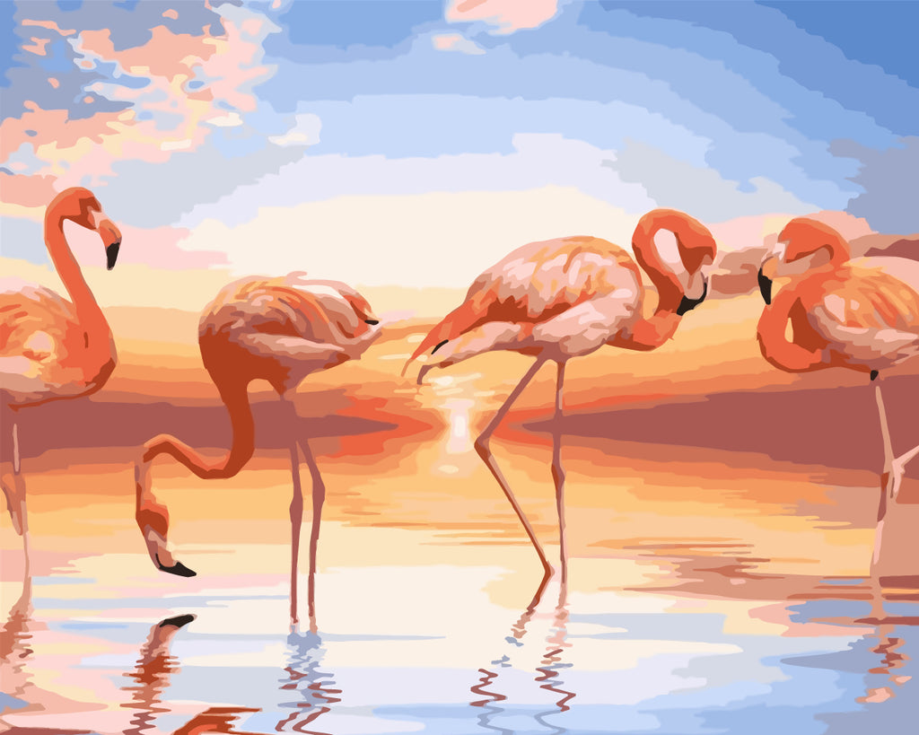 Flamingos Paint by Numbers