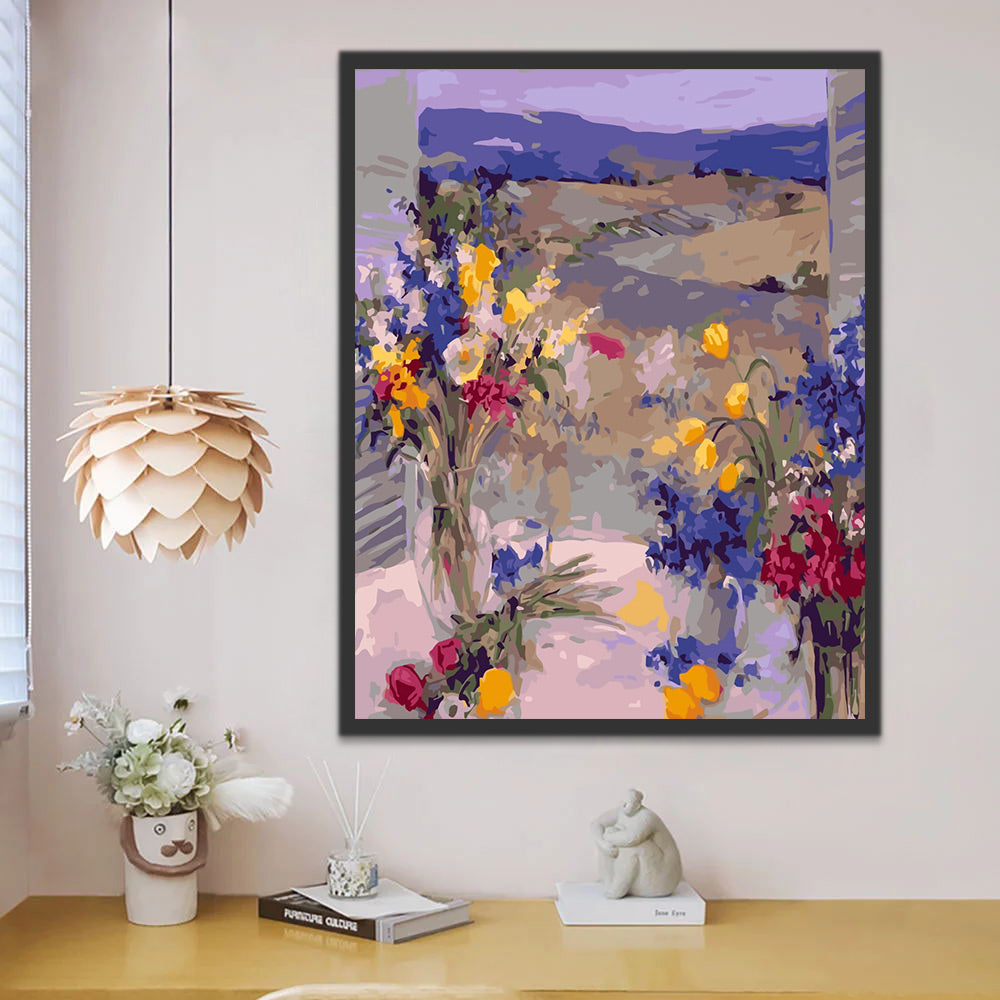 Flower Bouquets in Oil Painting Style Paint by Numbers