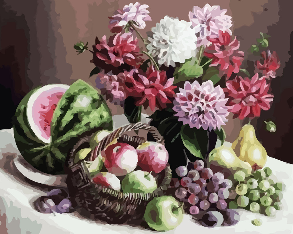 Flowers and Fruits Paint by Numbers