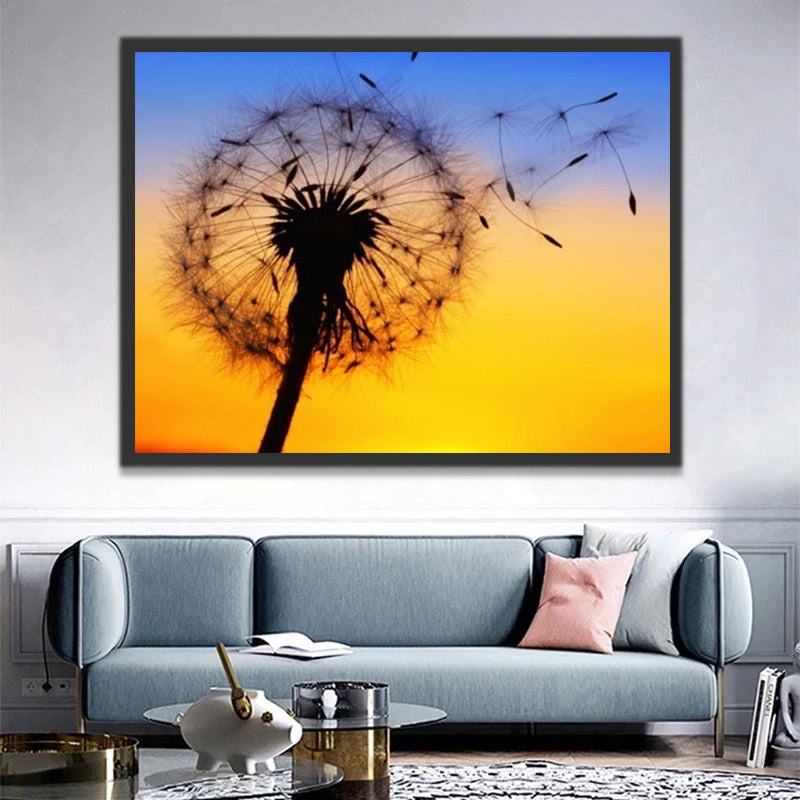 Flying Dandelion Paint by Numbers