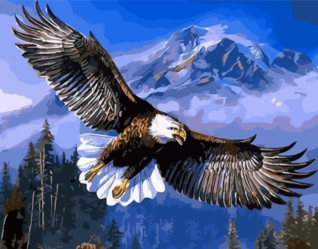 Flying Eagle Paint by Numbers