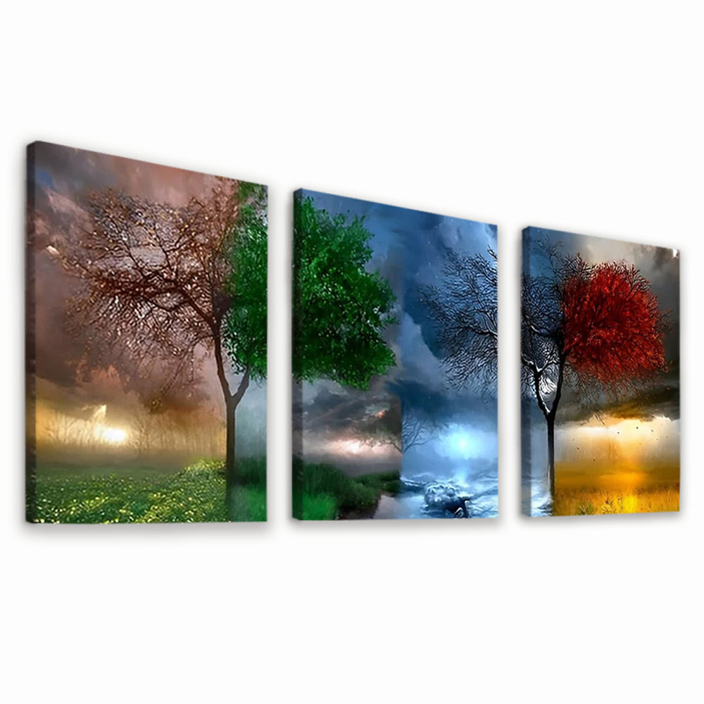 Four Seasons Tree 3 Pack Paint By Numbers