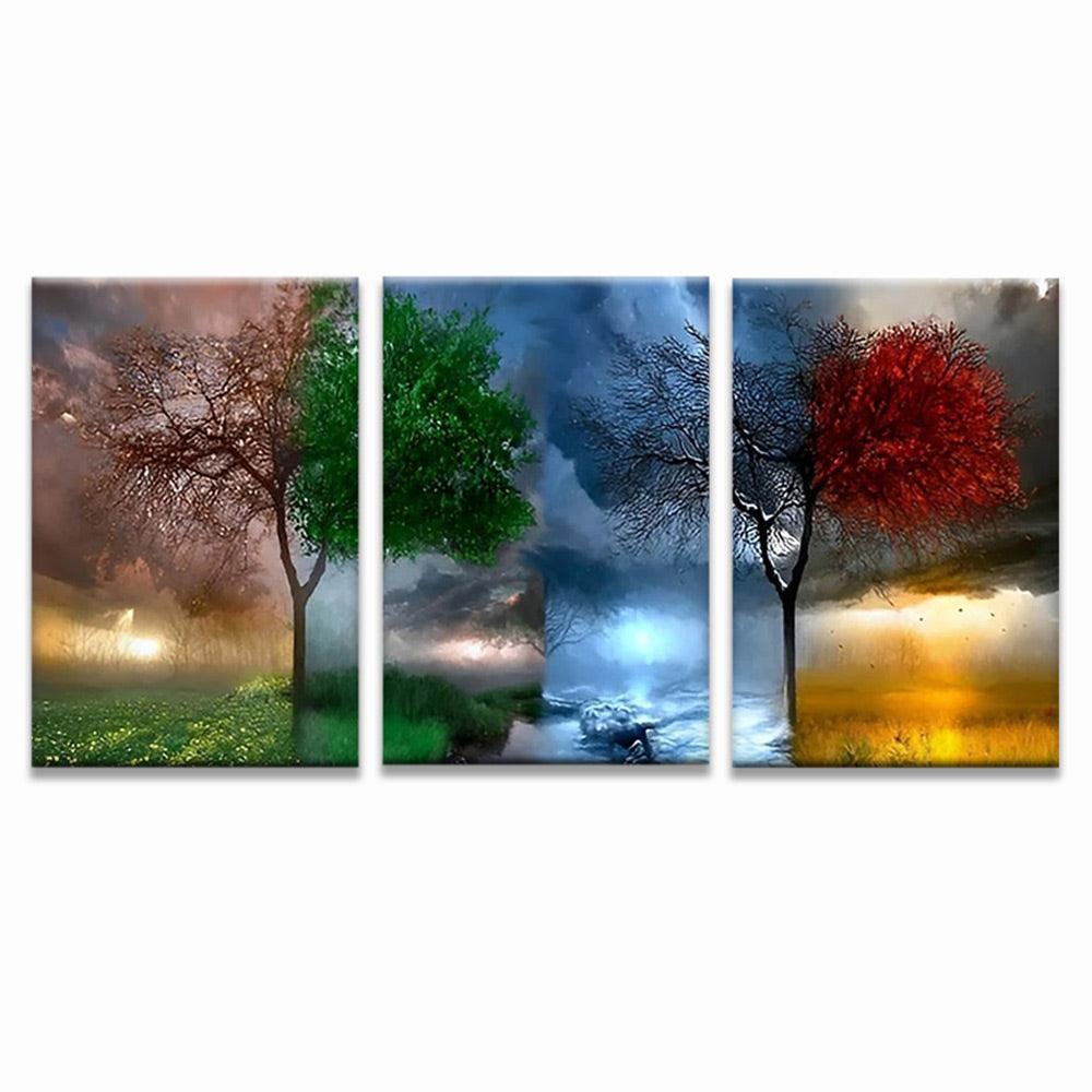 Four Seasons Tree 3 Pack Paint By Numbers