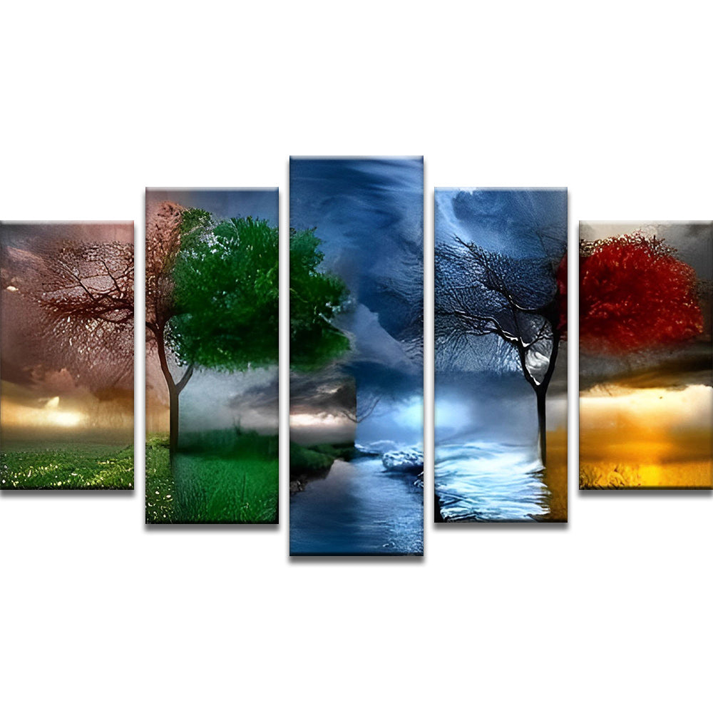 Four Seasons Tree 5 Pack Paint By Numbers