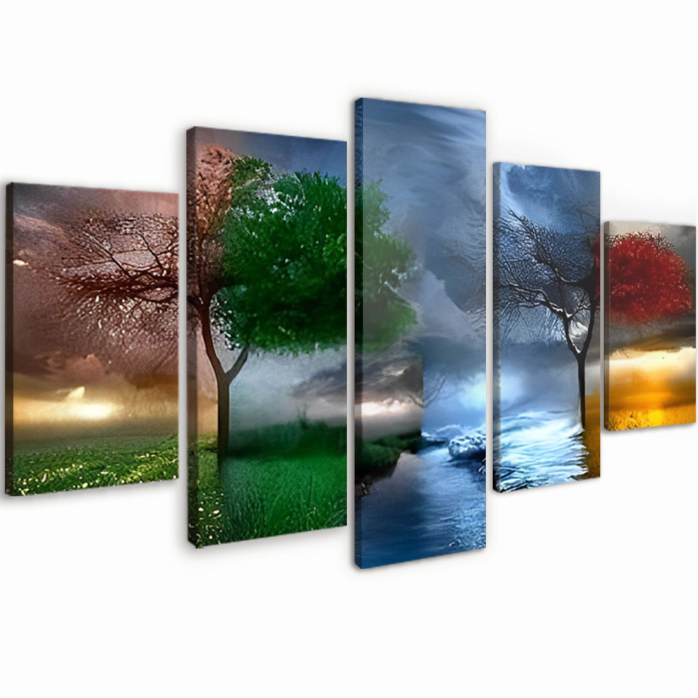 Four Seasons Tree 5 Pack Paint By Numbers