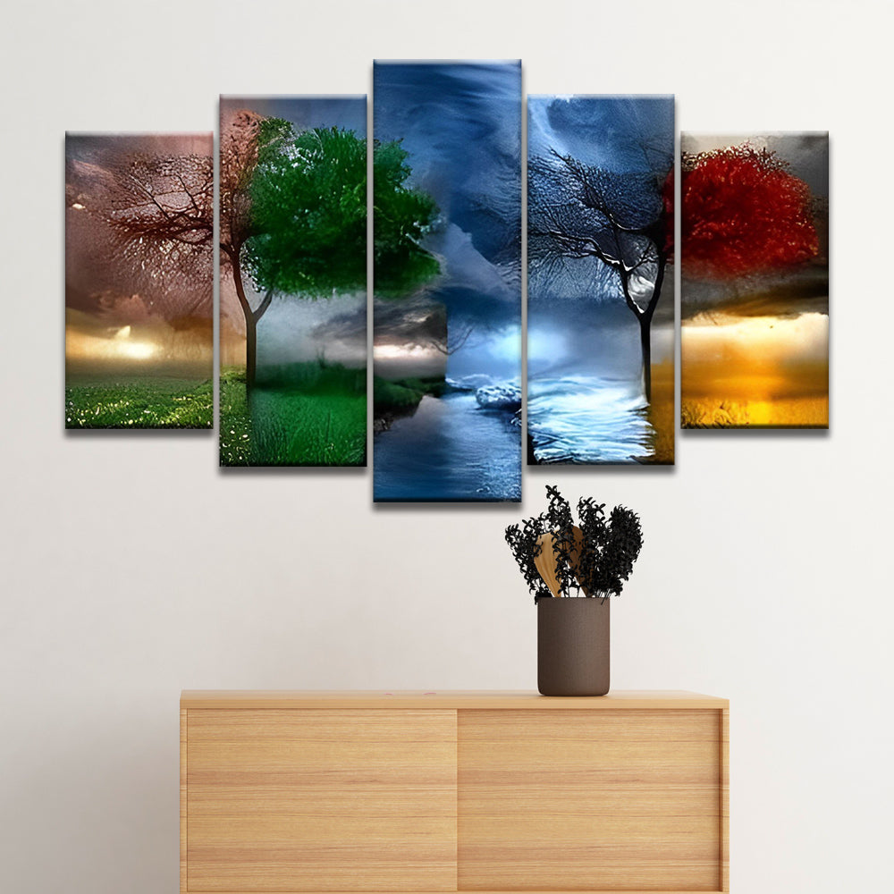 Four Seasons Tree 5 Pack Paint By Numbers