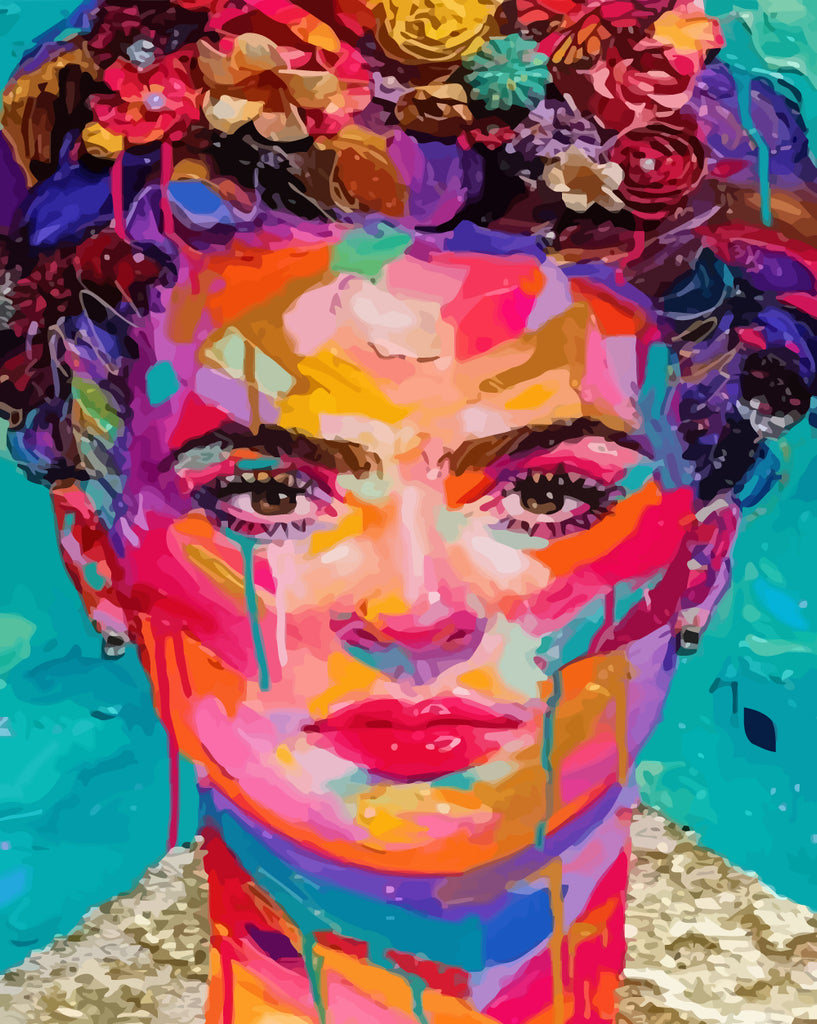 Frida Kahlo Abstract Art Paint by Numbers