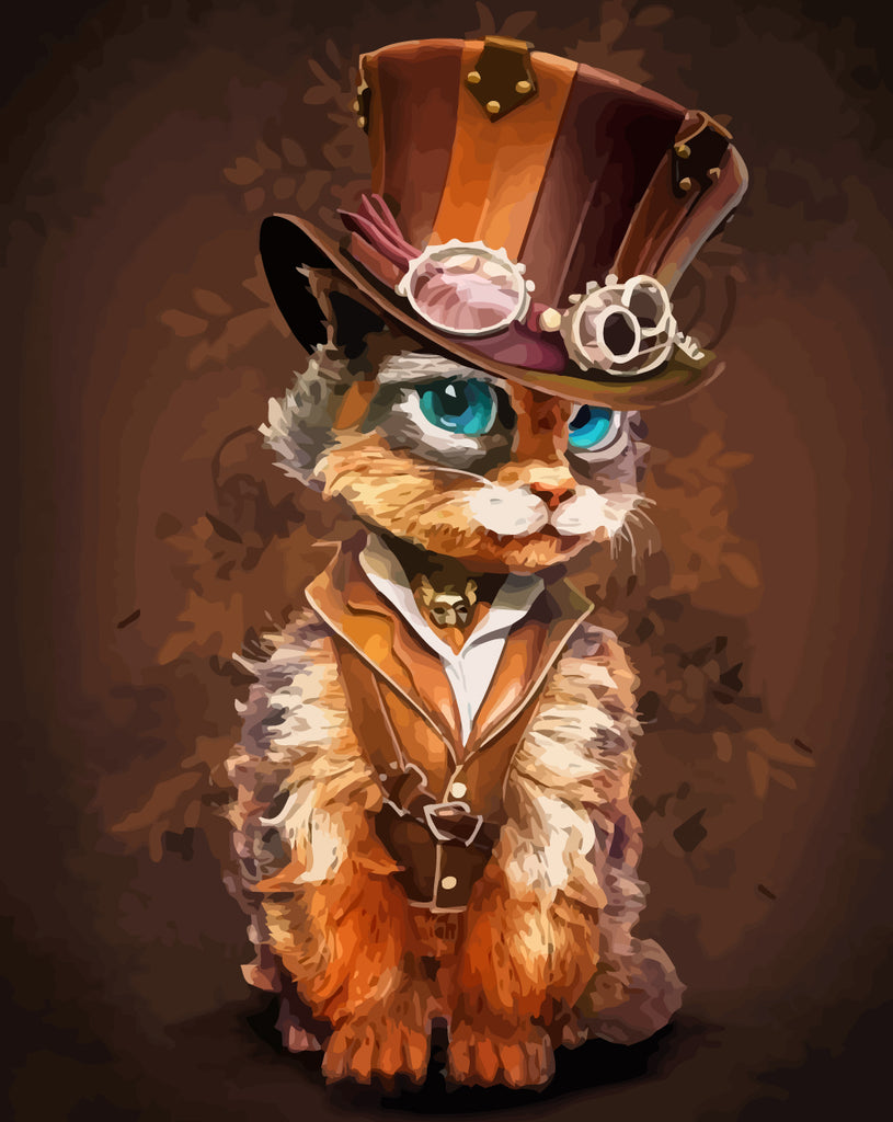 Gentleman Cat Paint by Numbers