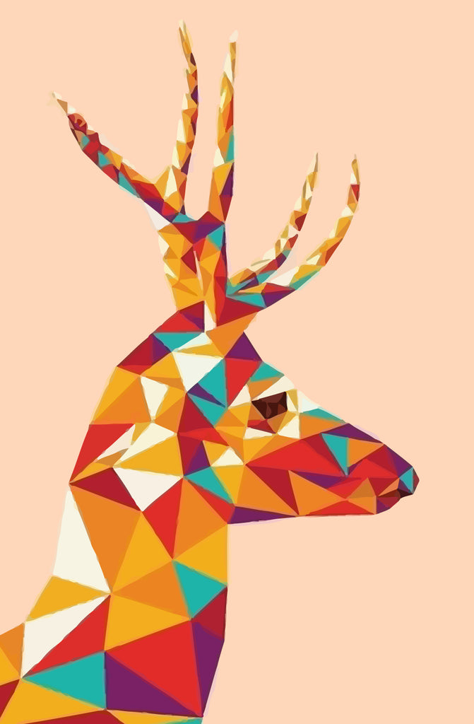 Geometric Deer Paint by Numbers