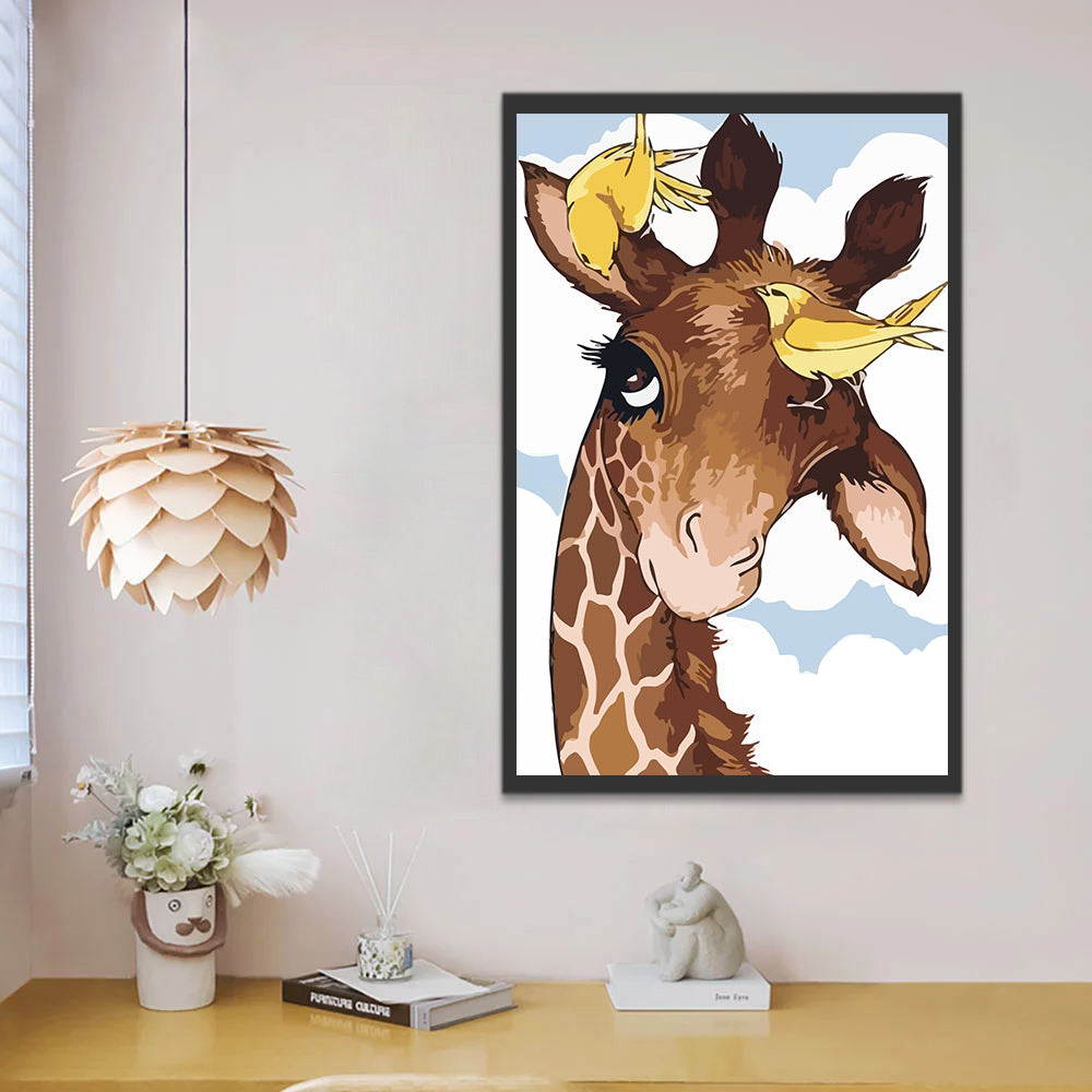 Giraffe and Birds Paint by Numbers