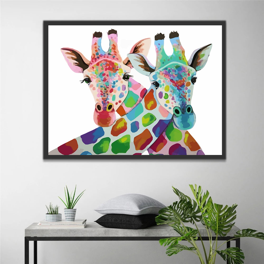 Giraffe Couple Paint by Numbers