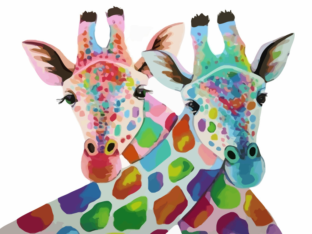 Giraffe Couple Paint by Numbers