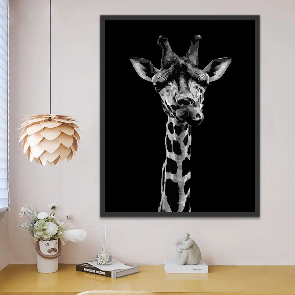 Giraffe in the Dark Paint by Numbers