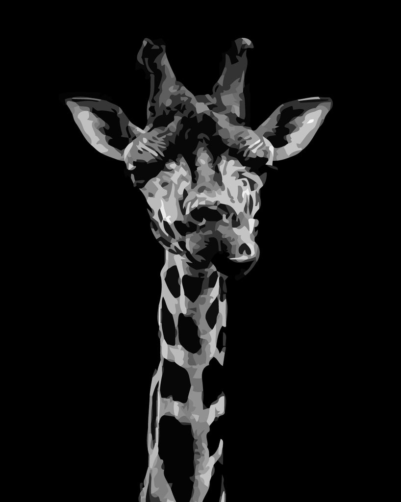 Giraffe in the Dark Paint by Numbers