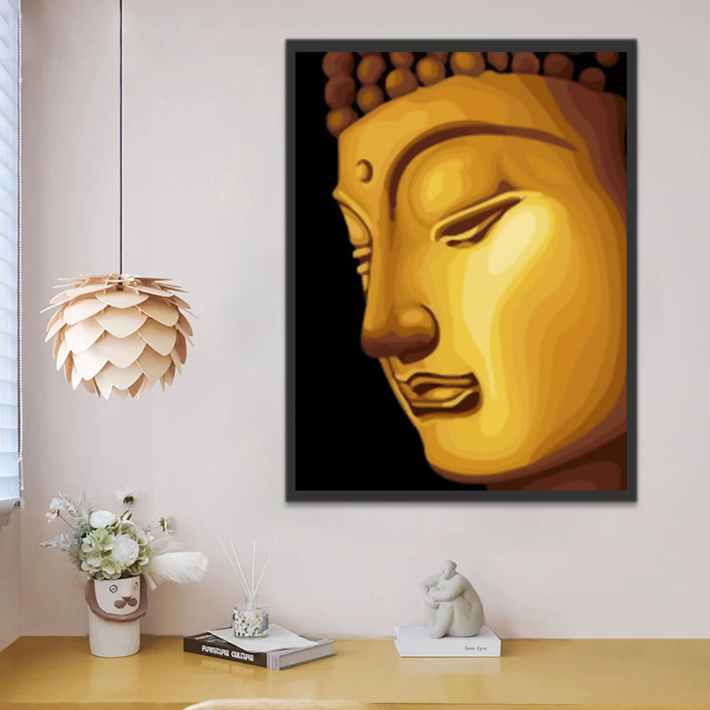 Golden Buddha Profile Paint by Numbers