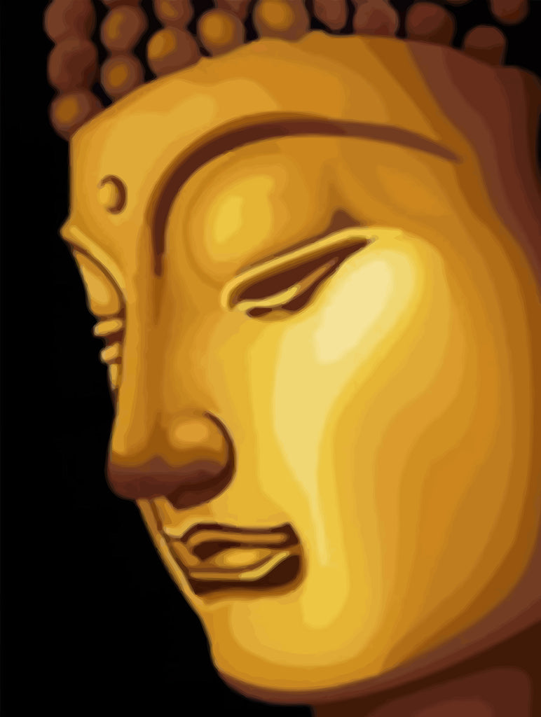 Golden Buddha Profile Paint by Numbers