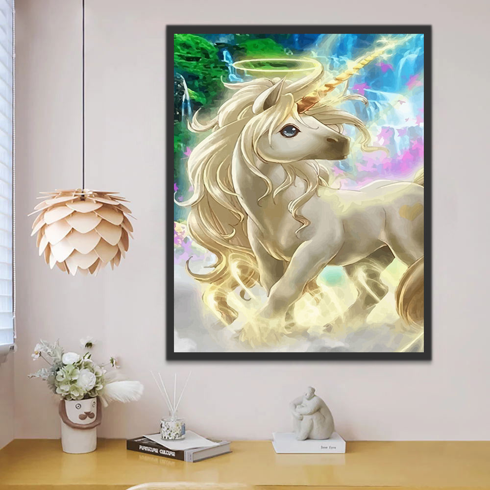 Golden Unicorn Paint by Numbers