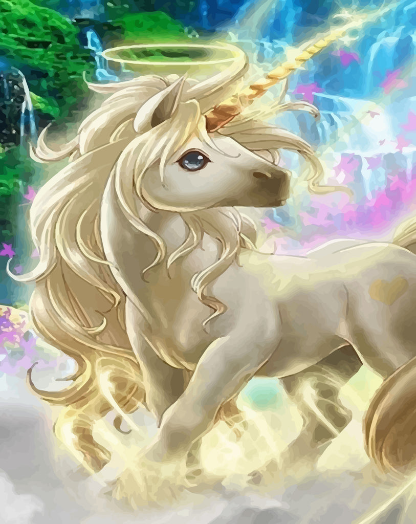 Golden Unicorn Paint by Numbers